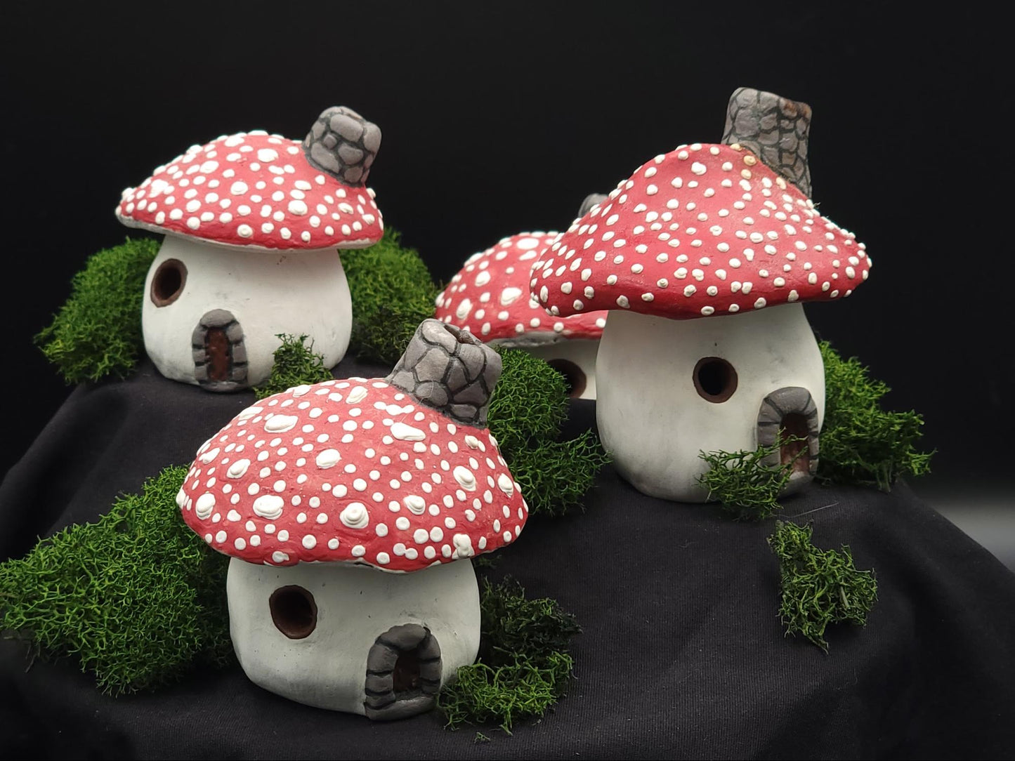 Mushroom House Incense Holder Set